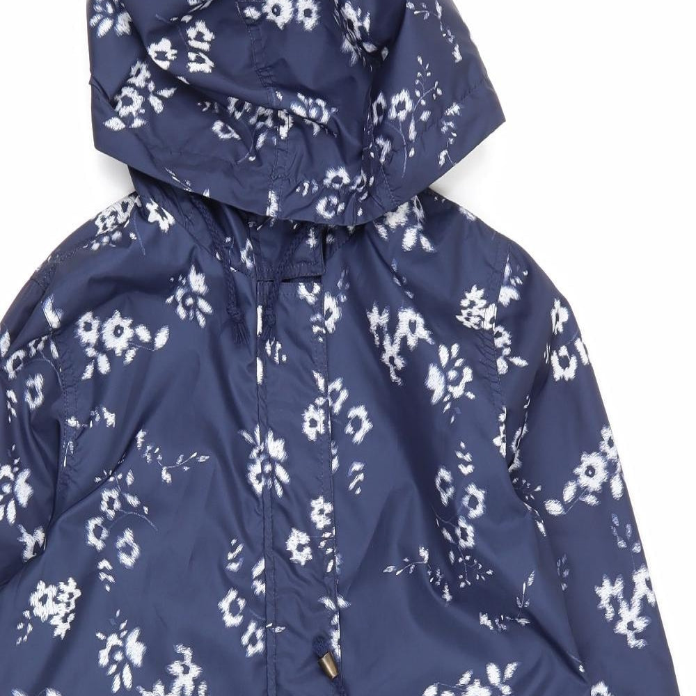 Peacocks Womens Blue Floral  Jacket Coat Size 12