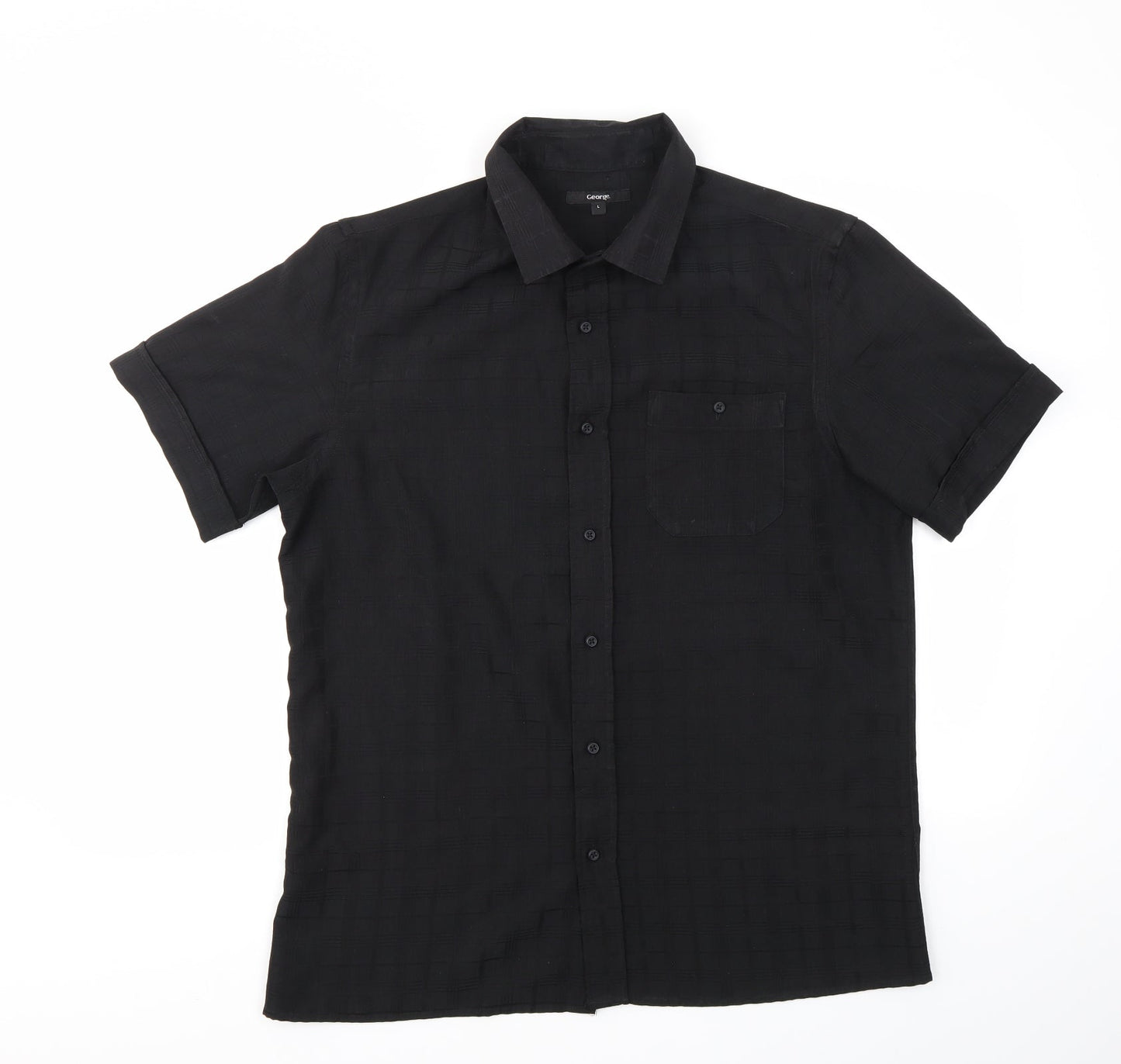George Mens Black    T-Shirt Size L
