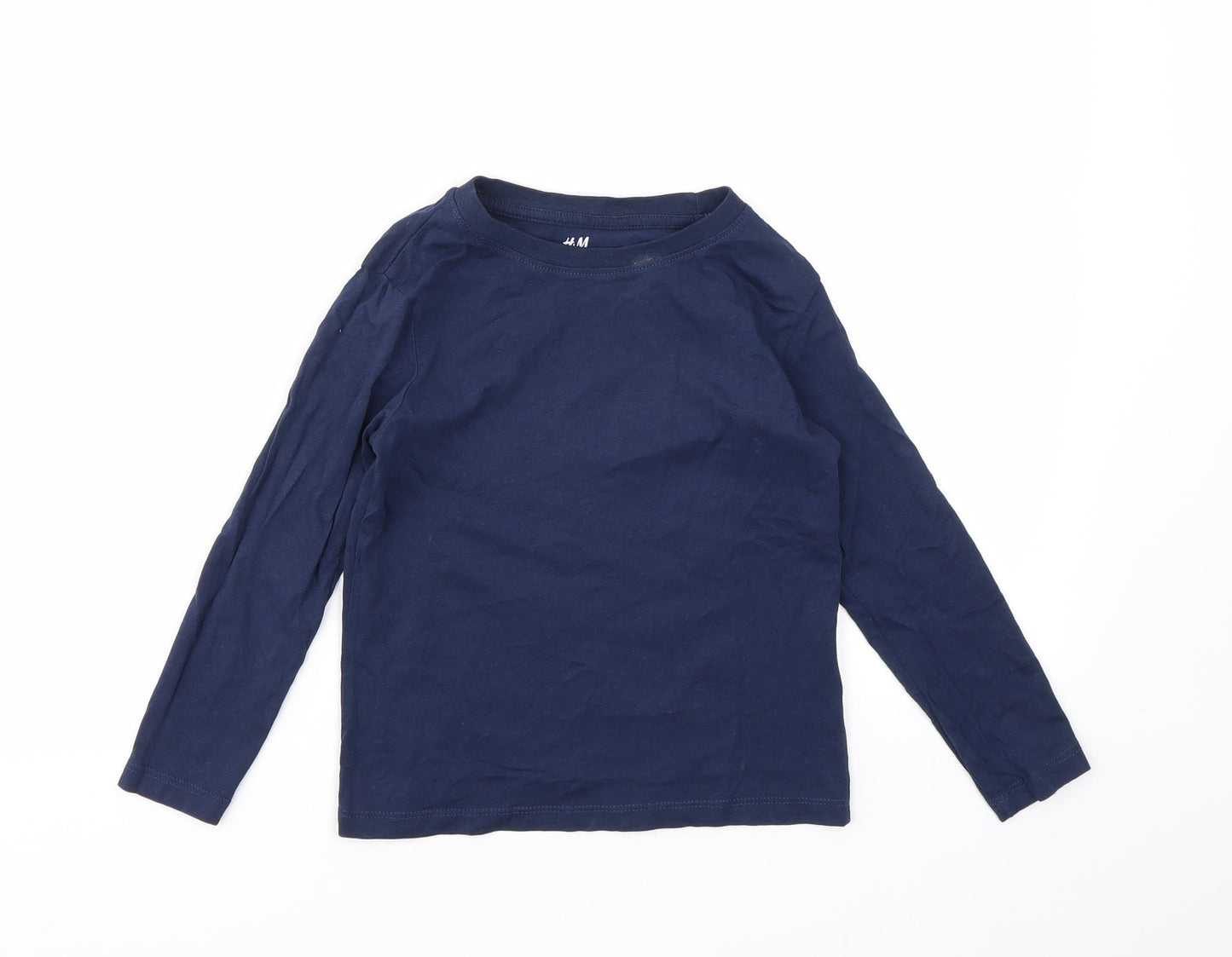 H&M Girls Blue   Basic T-Shirt Size 5-6 Years
