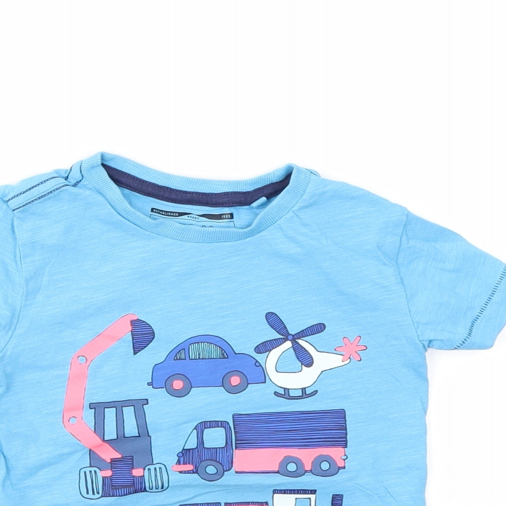 NEXT Boys Blue Geometric  Basic T-Shirt Size 12-18 Months