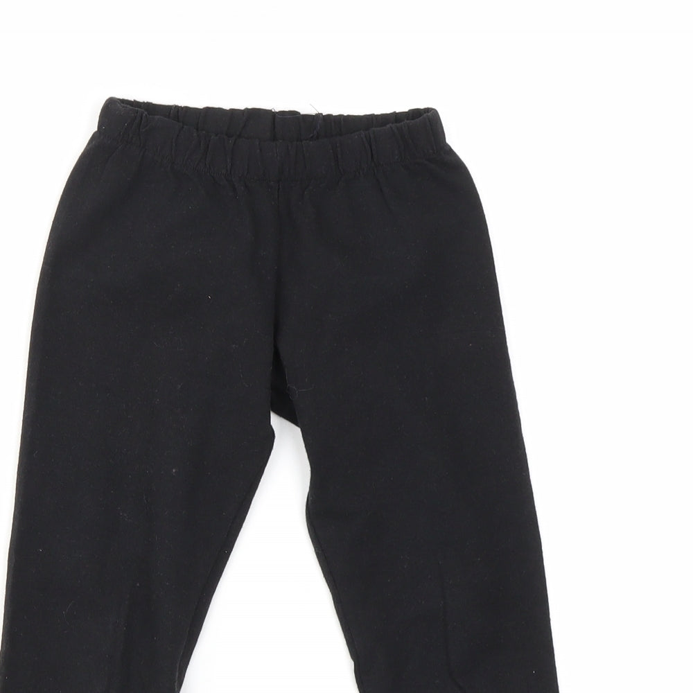 PREWORN  Girls Black Ikat  Jegging Trousers Size 4 Years