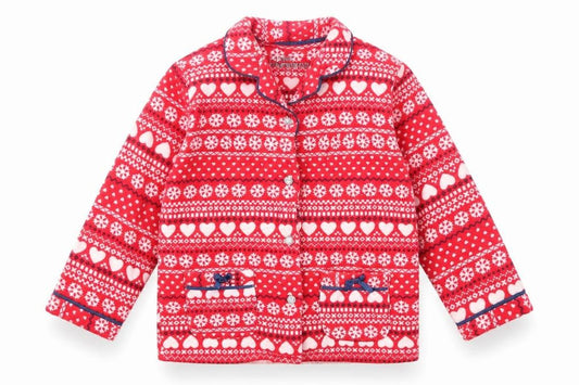 Young Dimension Girls Red Geometric  Top Pyjama Top Size 4-5 Years