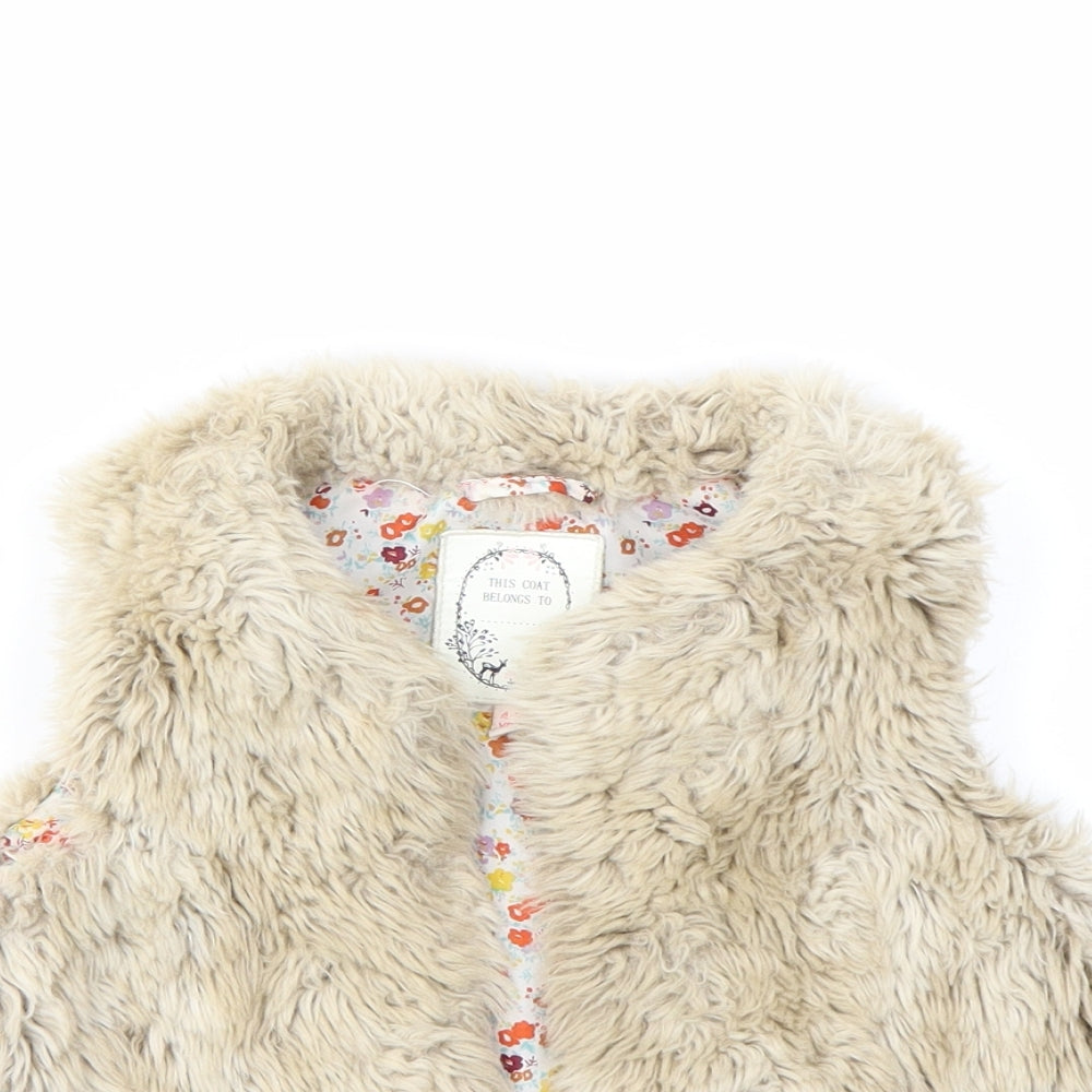 M&S Girls Beige   Basic Jacket Jacket Size 4-5 Years