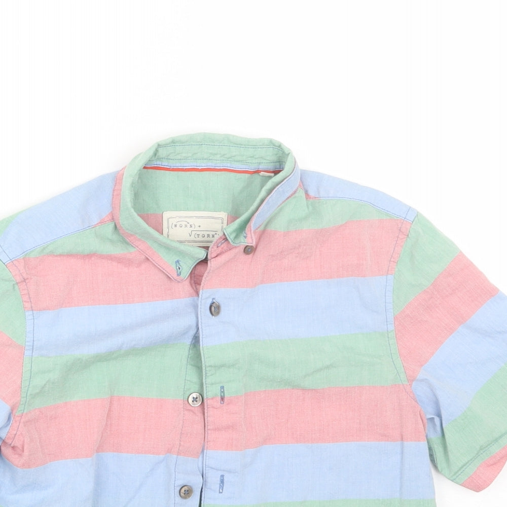 John Lewis Boys Multicoloured Striped  Basic Button-Up Size 9 Years