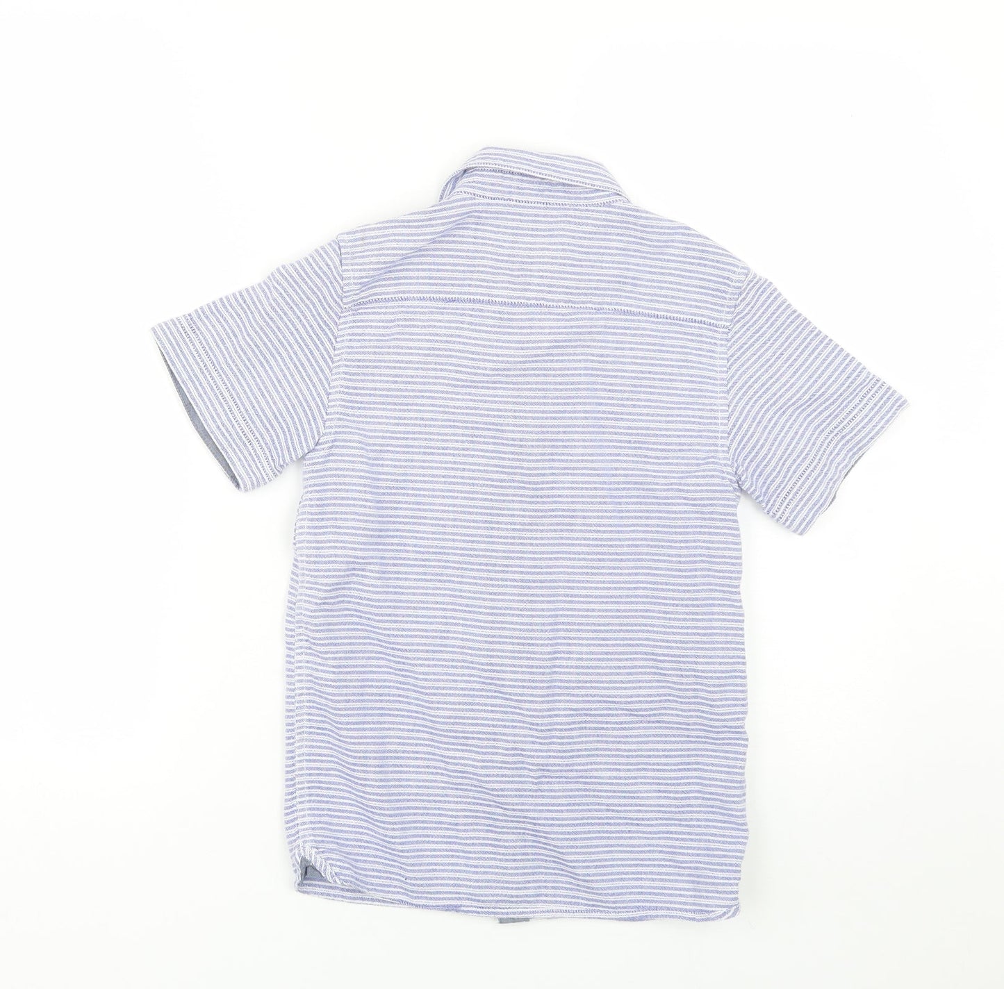 John Lewis Boys Blue Striped  Basic Button-Up Size 9 Years