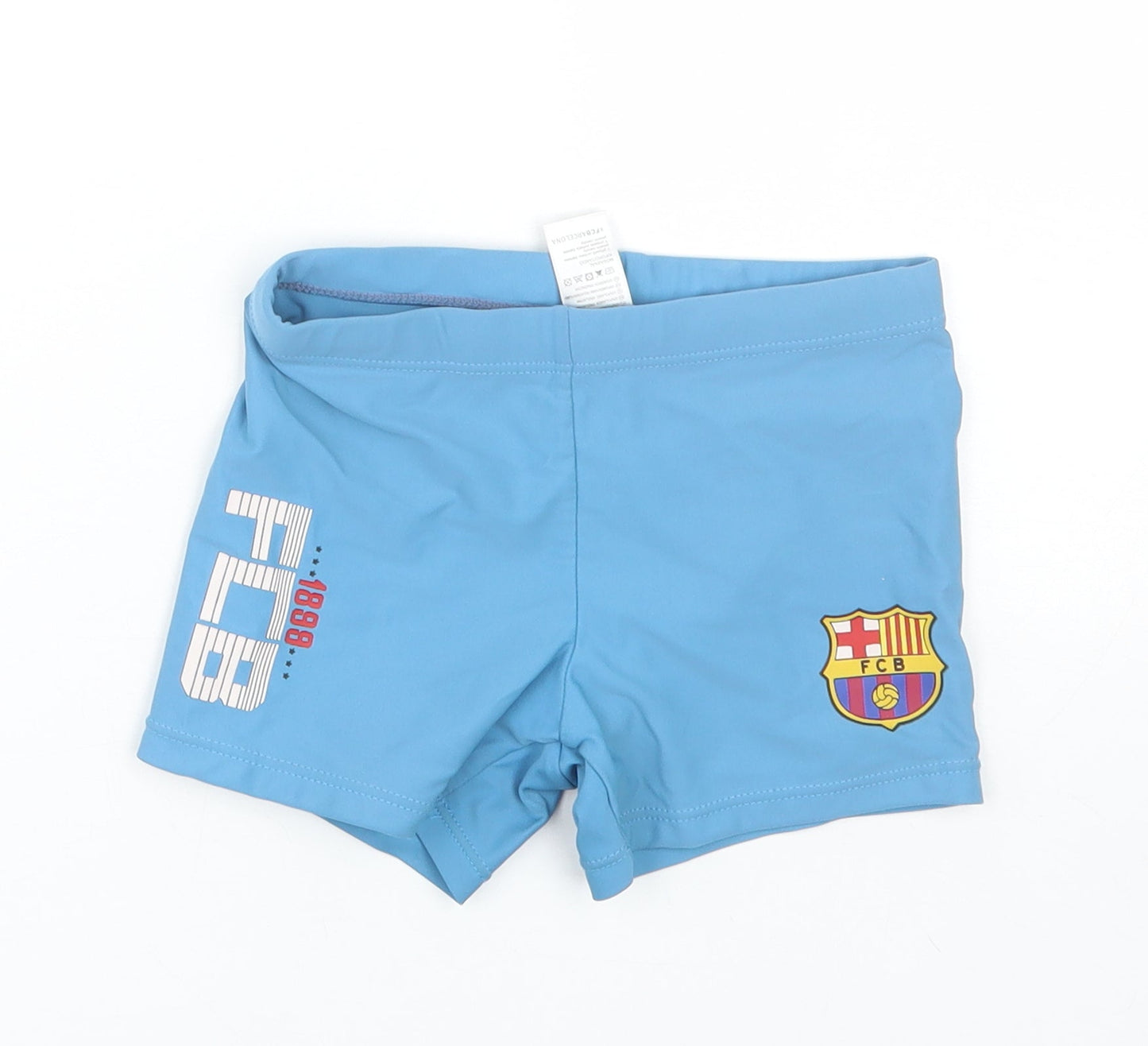 FC Barcelona Boys Blue   Compression Shorts Size 6-7 Years - FC Barcelona