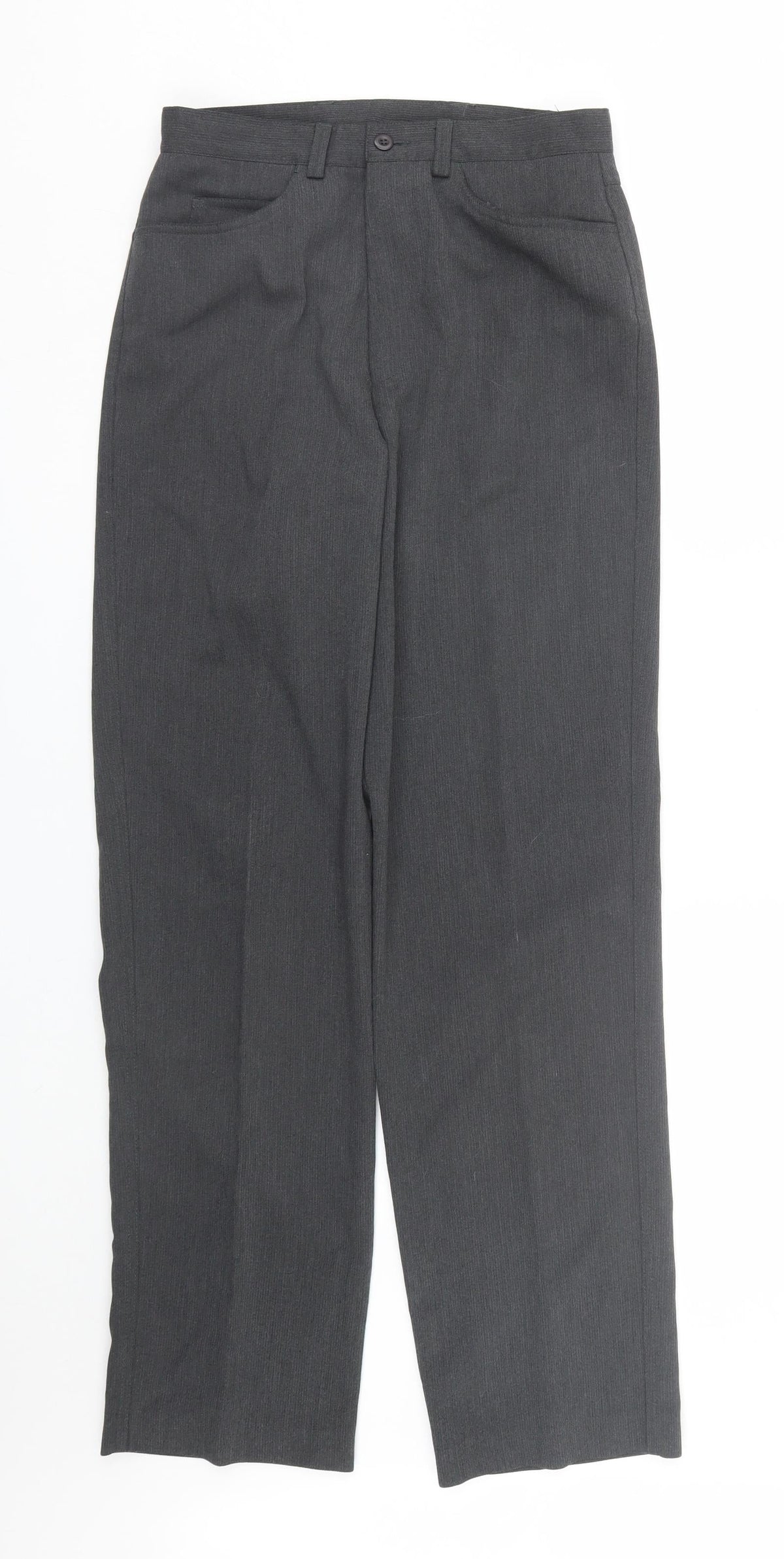 Preworn Womens Grey Striped  Trousers  Size 28 L32 in