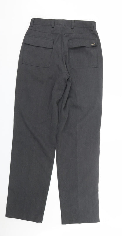 Preworn Womens Grey Striped  Trousers  Size 28 L32 in