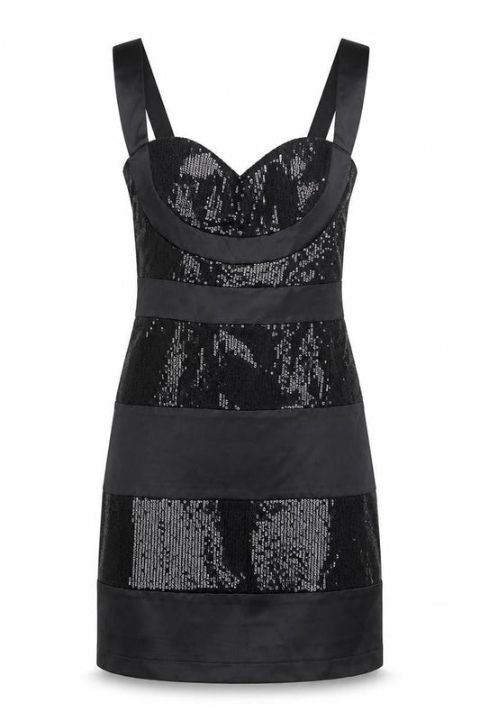 Heaven Womens Black Striped  Wrap Dress  Size 10