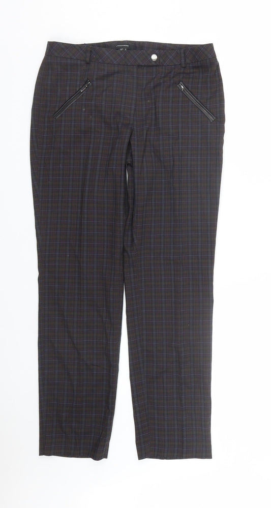 Atmosphere Womens Multicoloured Plaid  Trousers  Size 12 L27 in