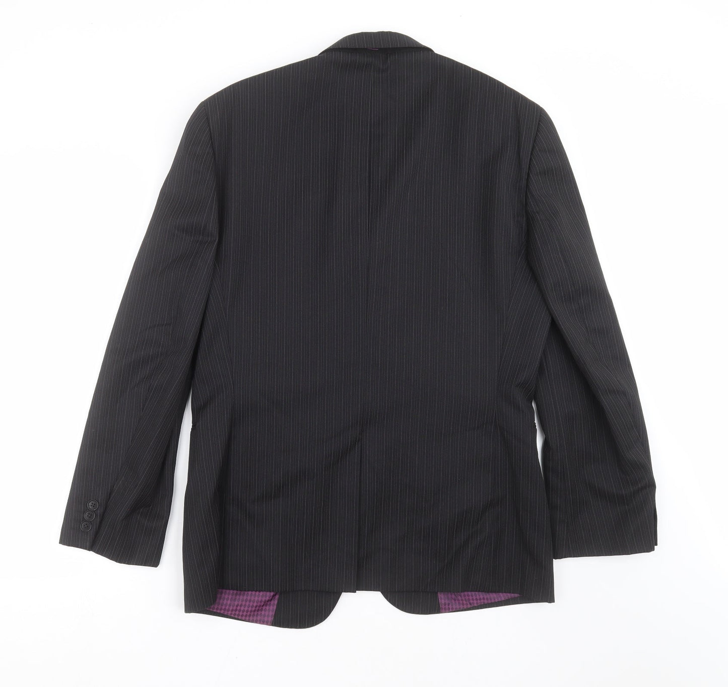 NEXT Mens Black Striped  Jacket Suit Jacket Size 42  - Tailored fit