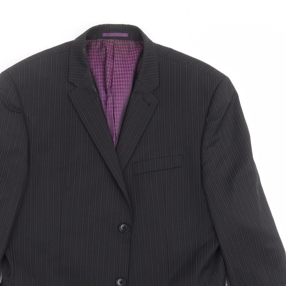 NEXT Mens Black Striped  Jacket Suit Jacket Size 42  - Tailored fit