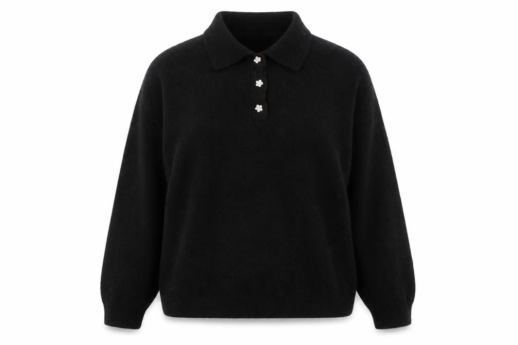 George Womens Black  Knit Pullover Jumper Size S