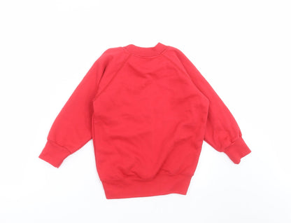 Sheldon Boys Red   Pullover Sweatshirt Size 3-4 Years  - schoolwear