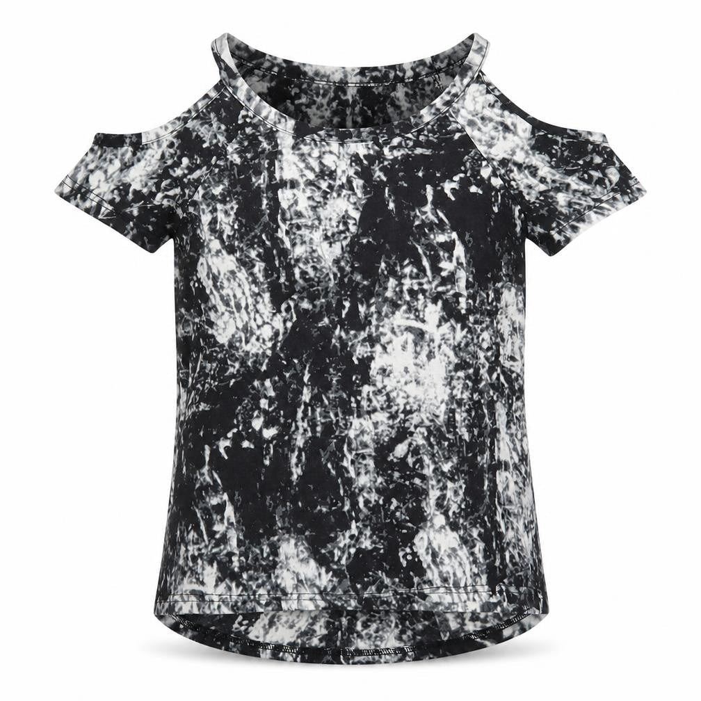 Primark Womens Beige   Basic T-Shirt Size 6  - cold shoulder
