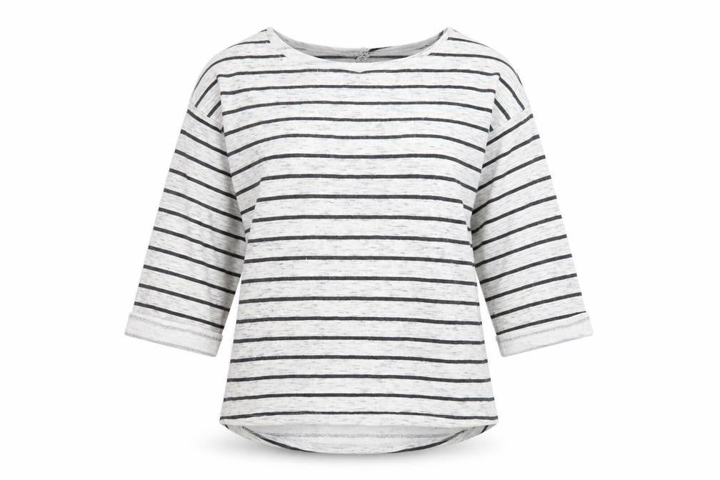 Divided by H&M Womens Grey Striped  Pullover Sweatshirt Size S