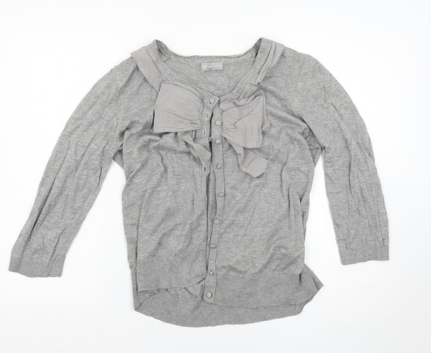 Marks and Spencer Womens Grey   Cardigan Jumper Size 18