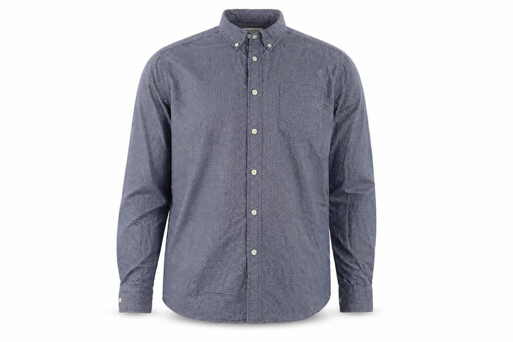 TU Mens Blue    Button-Up Size M