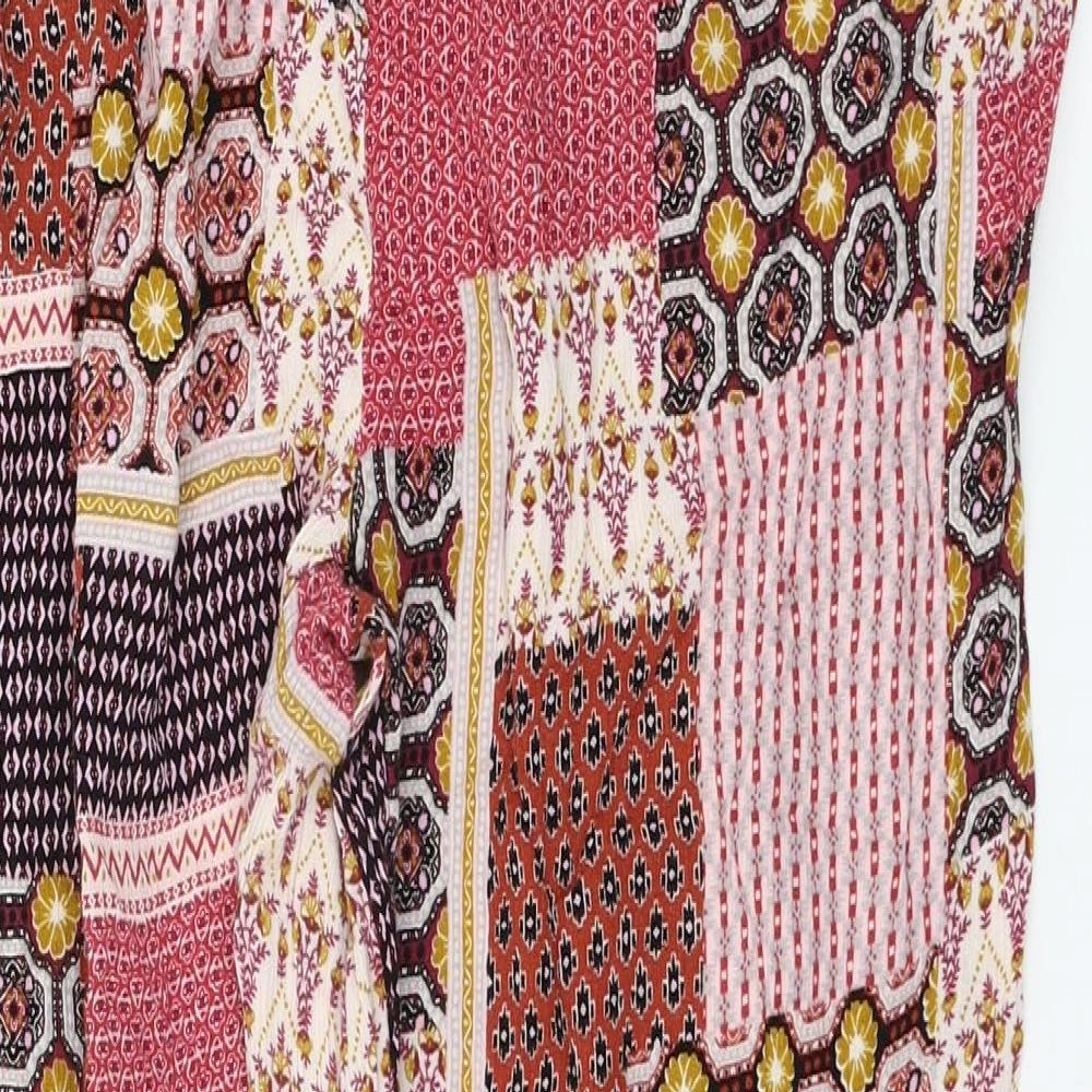 New Look Womens Multicoloured Geometric  Trousers  Size 12 L27 in
