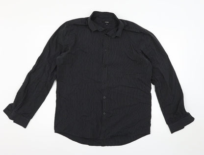 George Mens Black    Button-Up Size 15.5