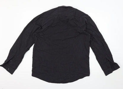George Mens Black    Button-Up Size 15.5