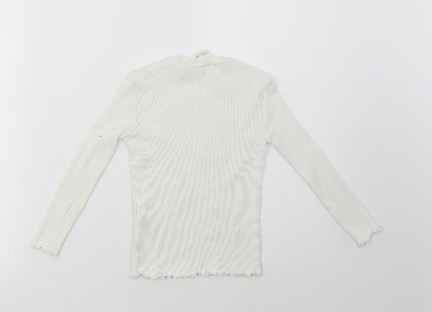 Zara Girls White   Pullover Sweatshirt Size 6 Years