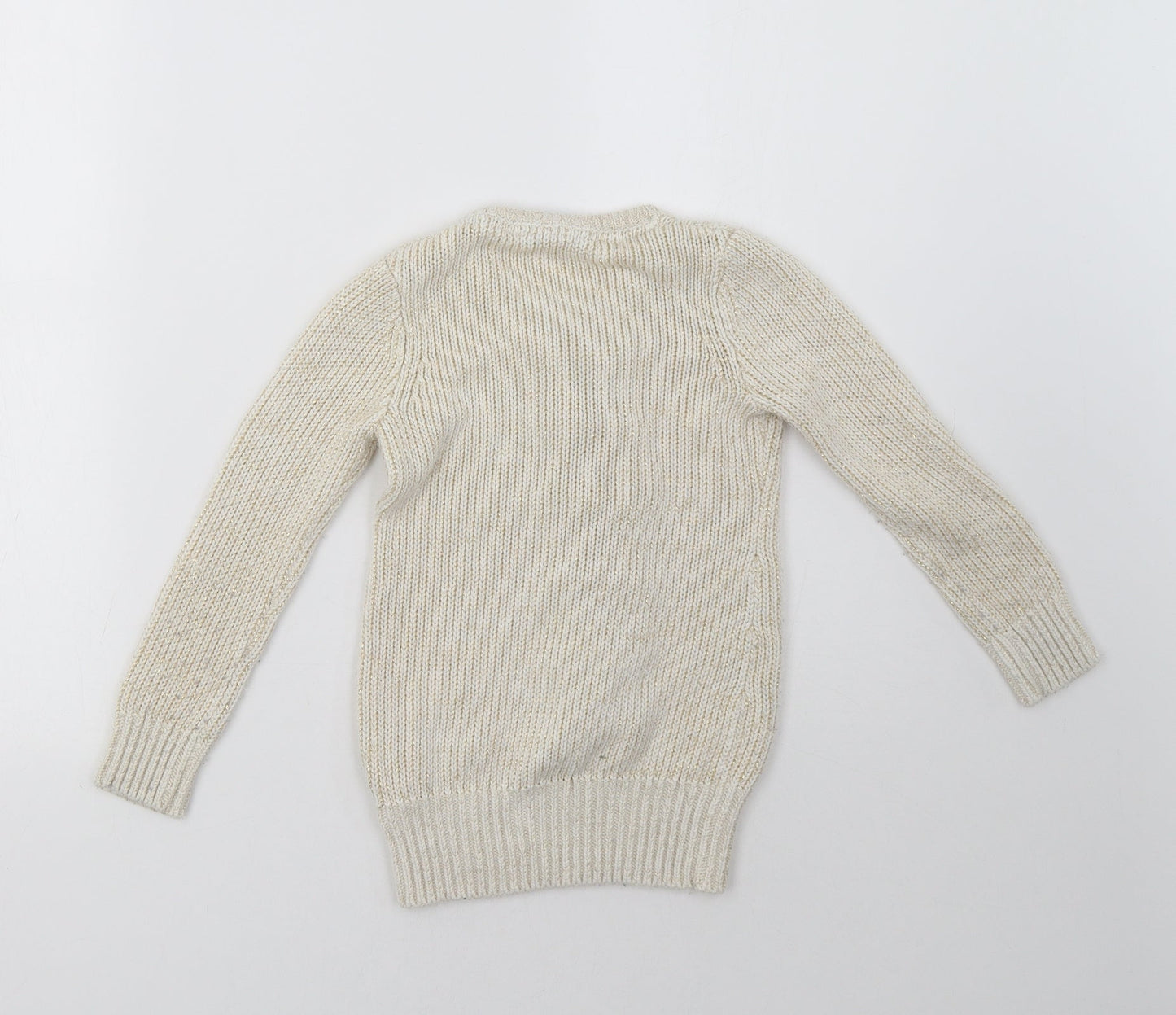 Star Girls White   Pullover Sweatshirt Size 5-6 Years