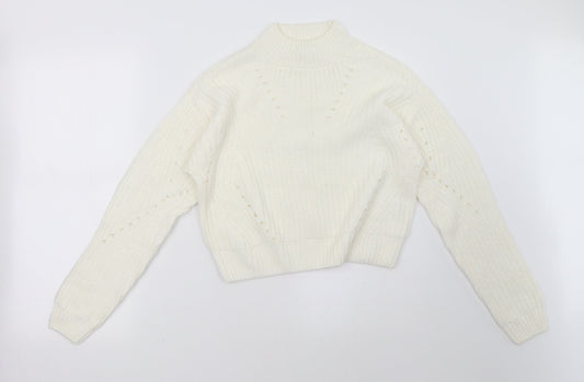 Matalan Womens White   Pullover Sweatshirt Size 10