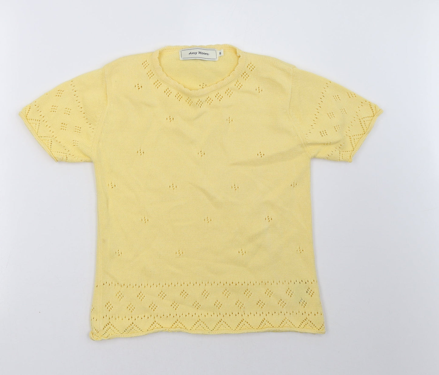amy moore Womens Yellow   Basic T-Shirt Size S
