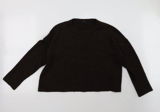 M&Co Womens Brown   Pullover Sweatshirt Size L