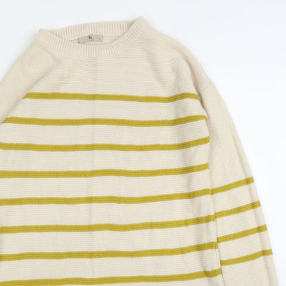 Tu Womens Beige Striped  Tunic Jumper Size 8