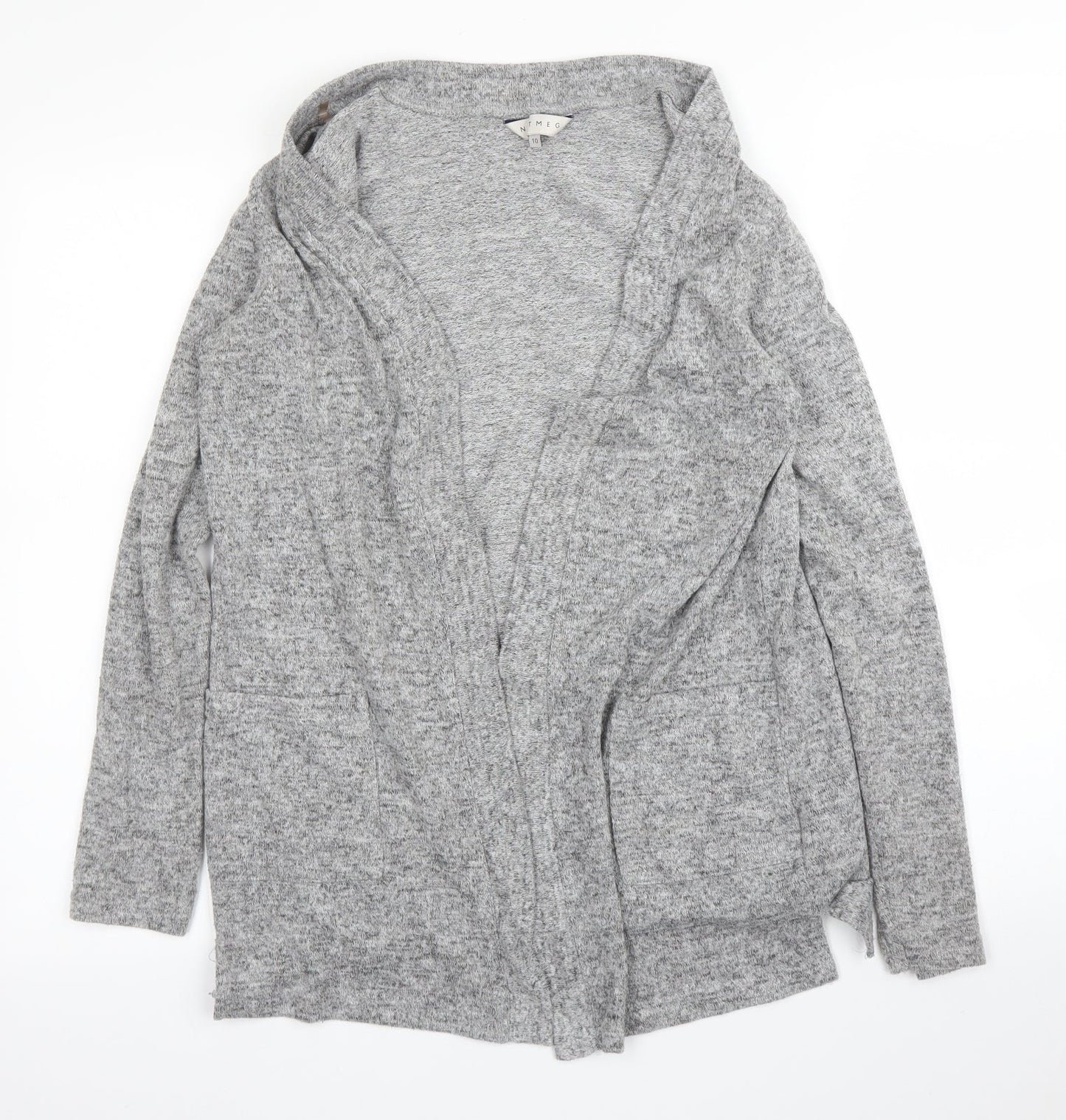 Nutmeg Womens Grey   Cardigan Jumper Size 10