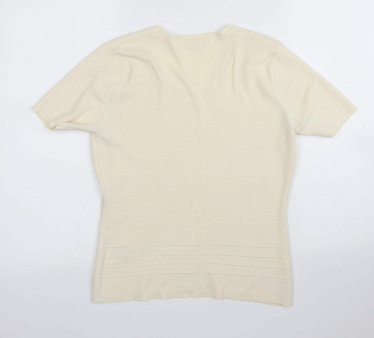 Principles Womens Ivory   Basic T-Shirt Size 14