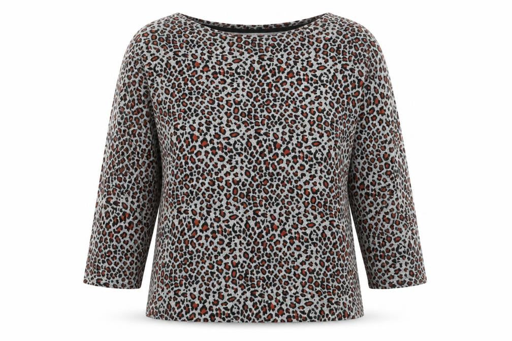 TU Womens Beige Animal Print  Pullover Jumper Size 14  - Leopard print