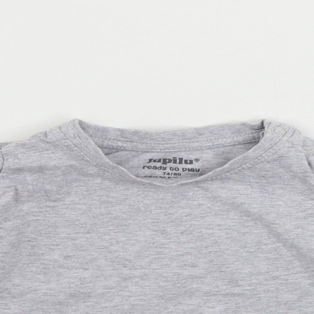Lupilu  Boys Grey   Basic T-Shirt Size 9-12 Months