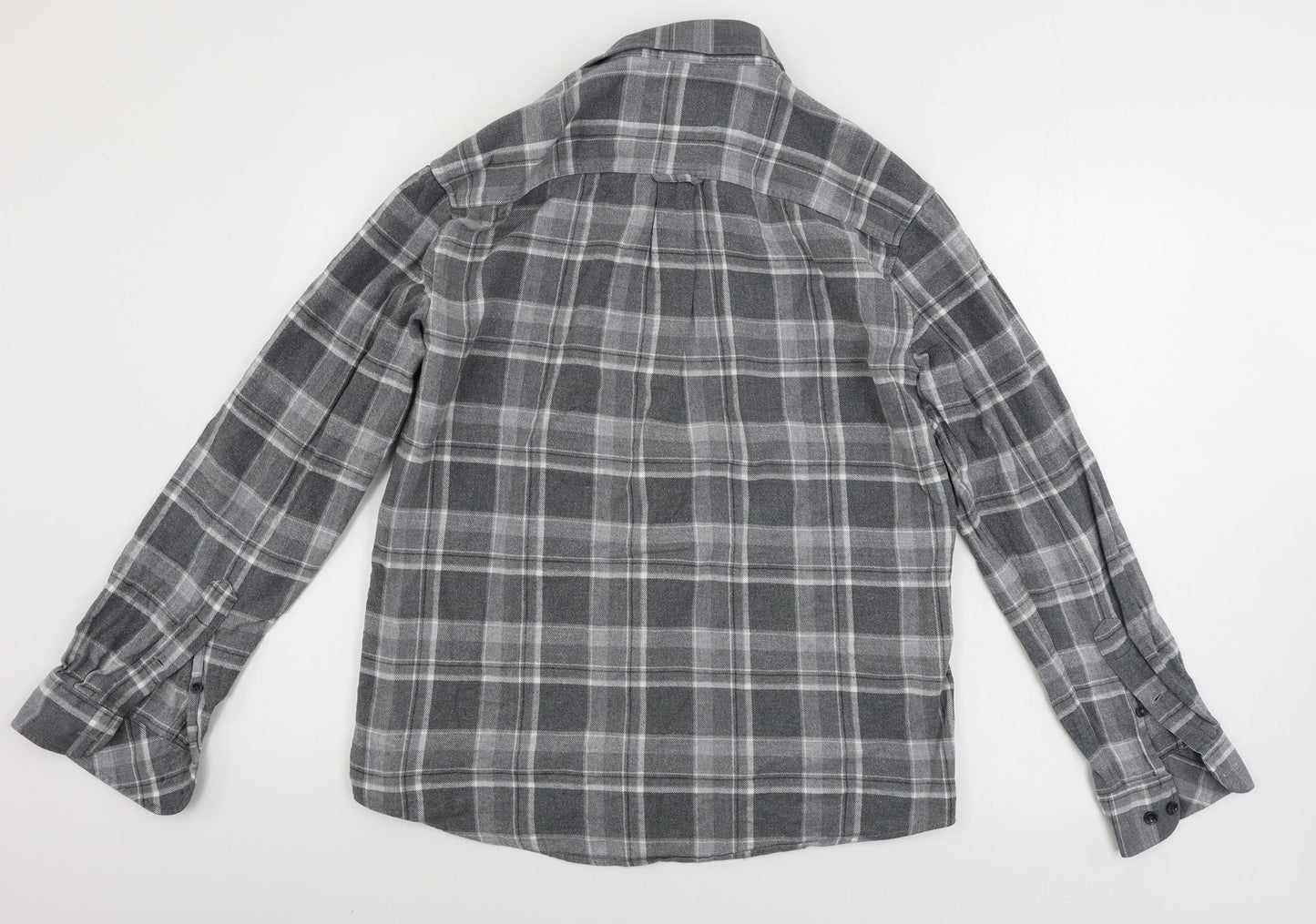 Marks and Spencer  Mens Grey Check   Button-Up Size S