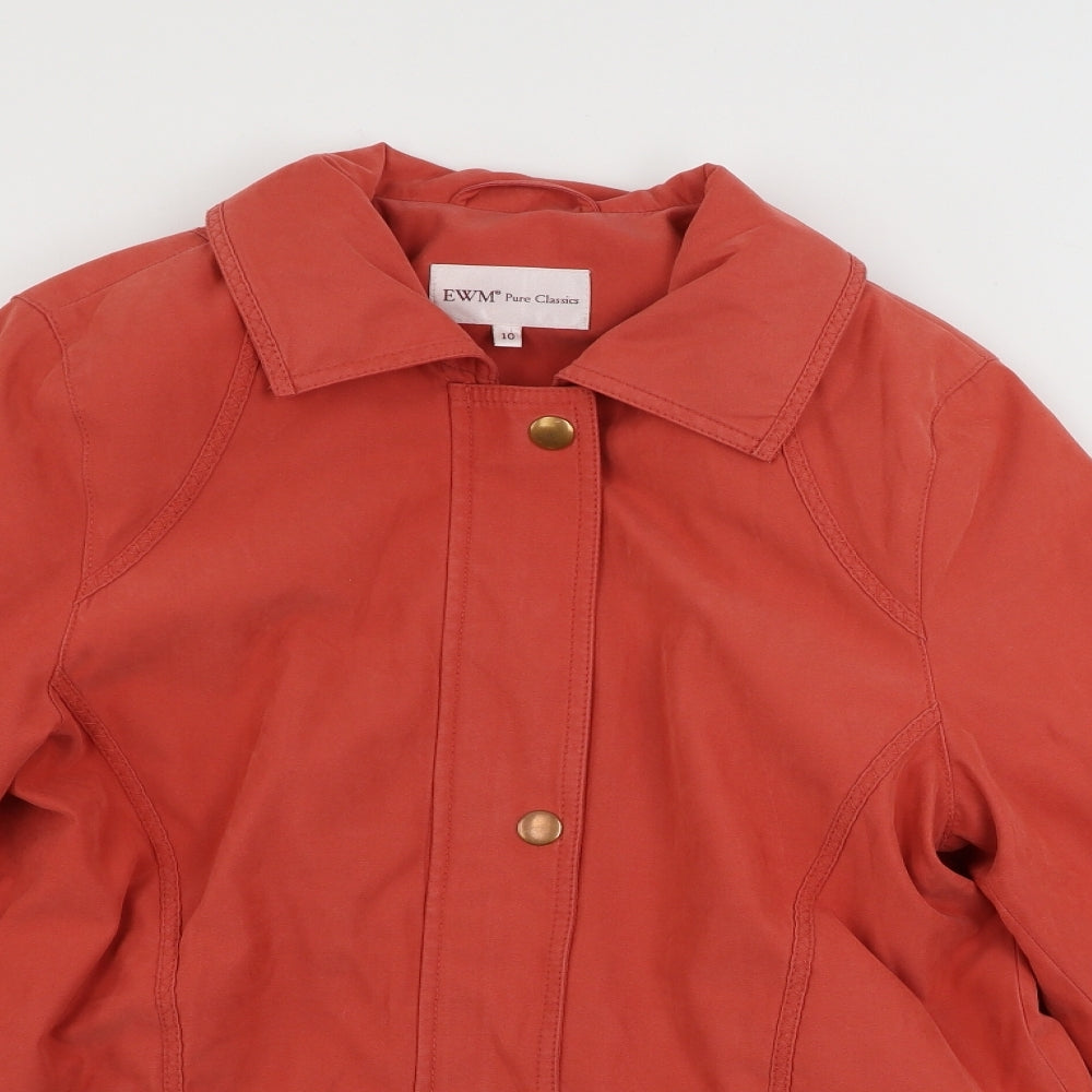 EWM Womens Orange   Jacket Coat Size 10