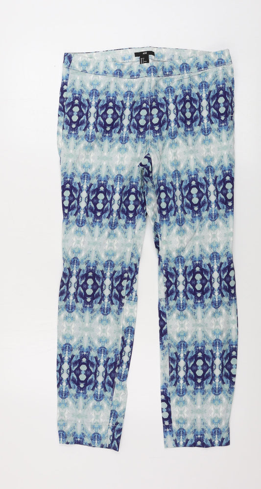 H&M  Womens Blue   Trousers  Size 8 L24 in