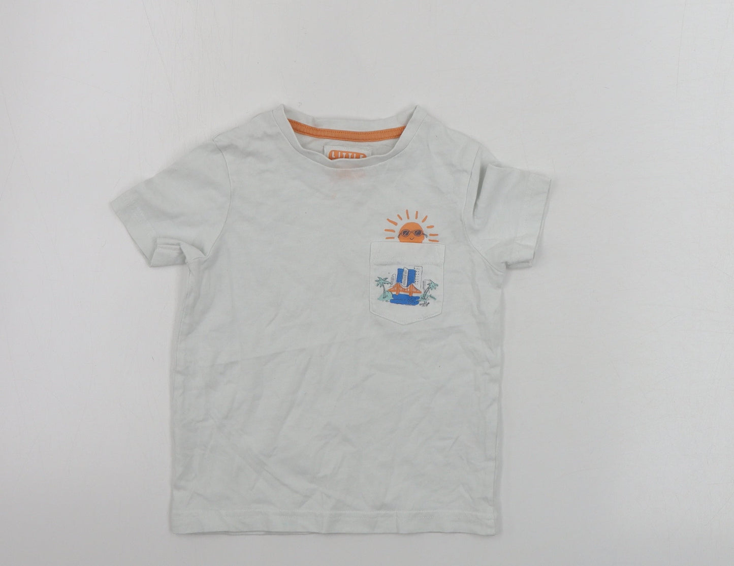 TU Boys White   Basic T-Shirt Size 2 Years