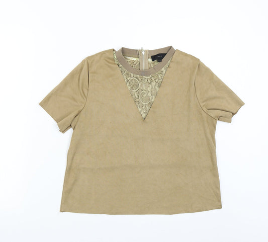 Julie Womens Brown   Basic T-Shirt Size M