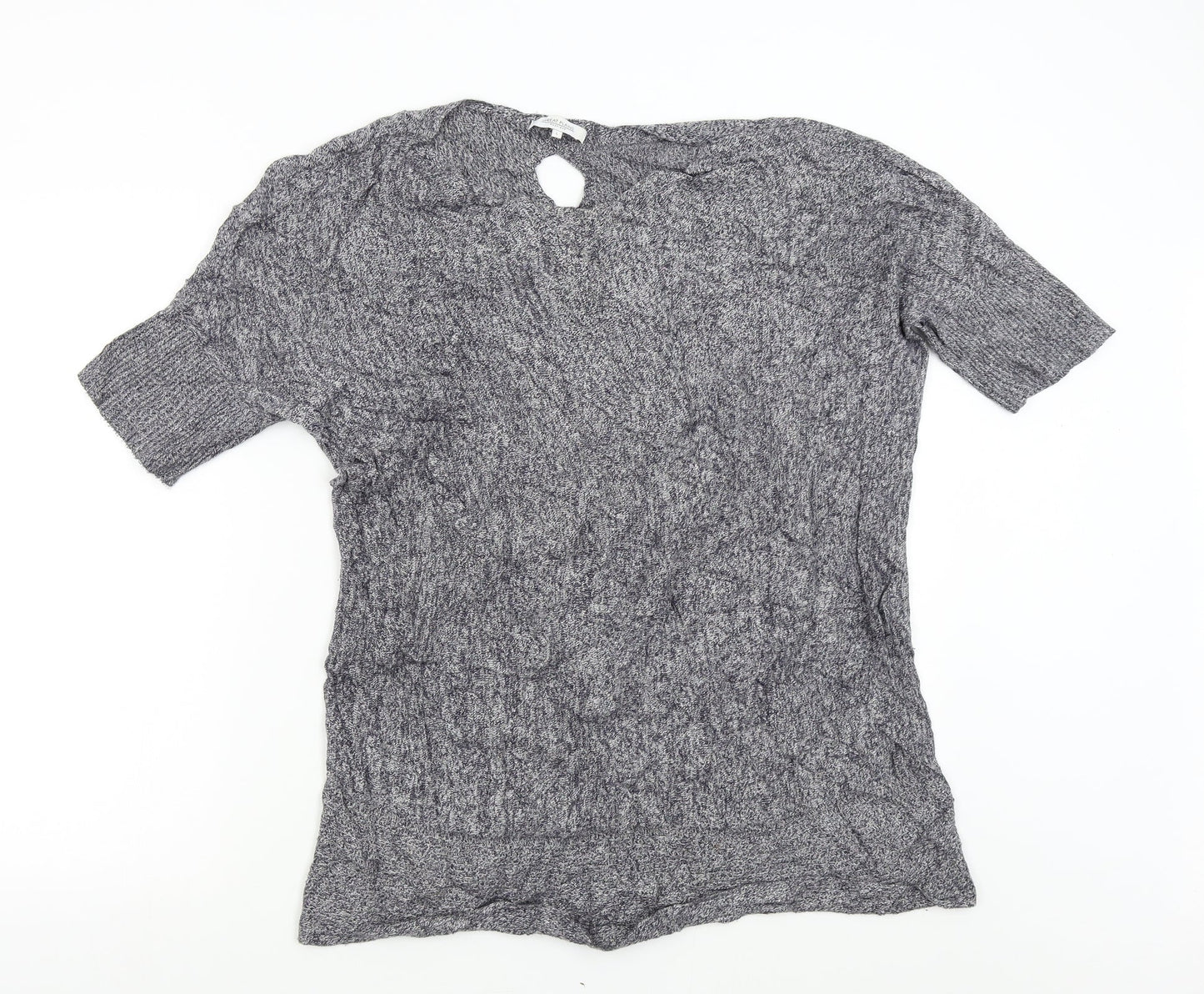 Great Plaind Womens Grey  Knit Pullover Jumper Size L