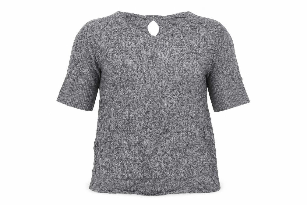 Great Plaind Womens Grey  Knit Pullover Jumper Size L