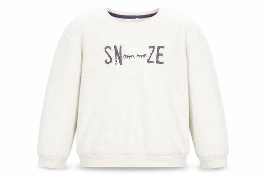 George Girls White Solid Fleece  Pyjama Top Size 8-9 Years
