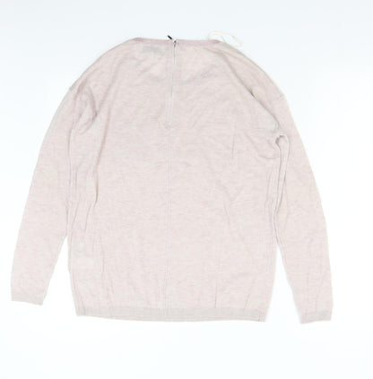 Preloved NEXT Womens Pink  Knit Pullover Jumper Size 8 - Back