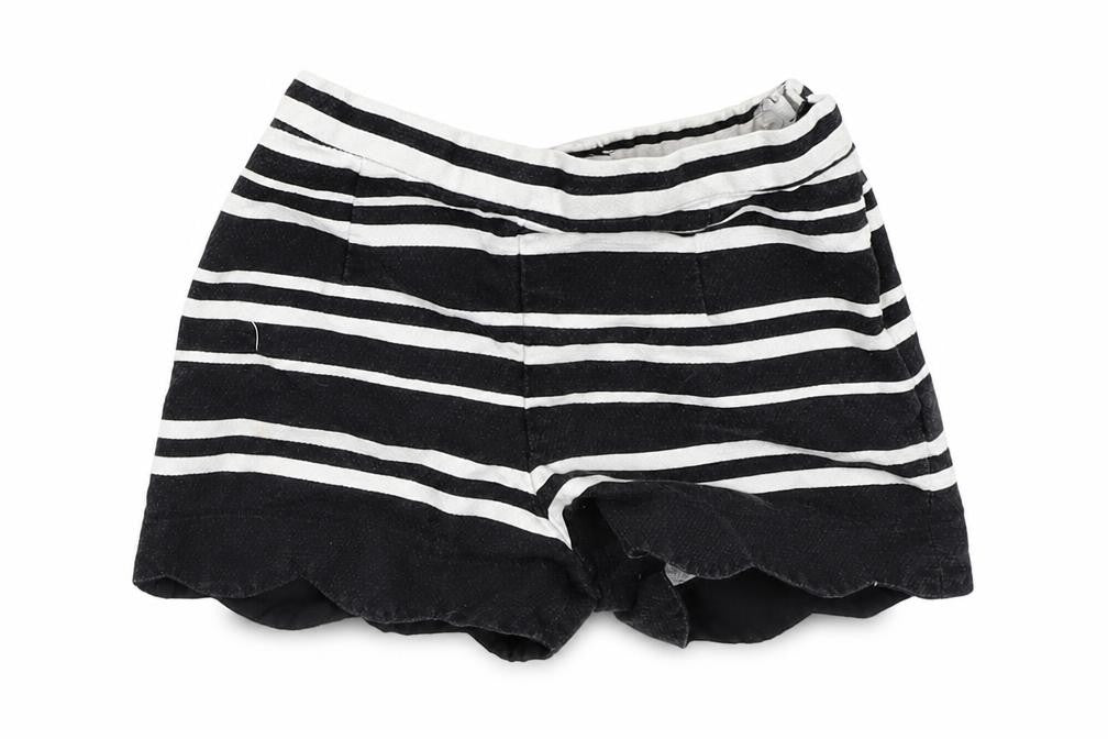 Marks & Spencer Girls Black Striped  Hot Pants Shorts Size 5-6 Years