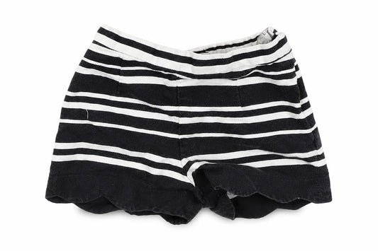 Marks & Spencer Girls Black Striped  Hot Pants Shorts Size 5-6 Years