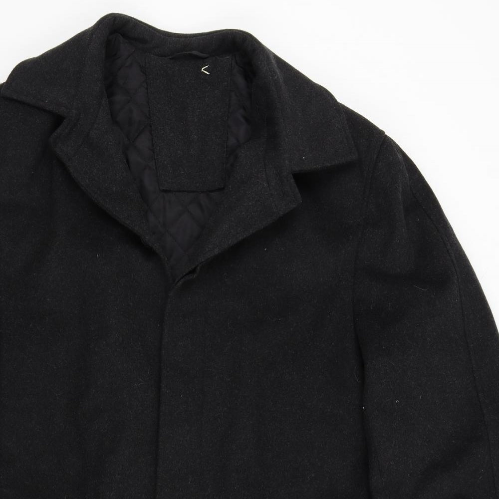 BHS Mens Grey   Overcoat Coat Size M