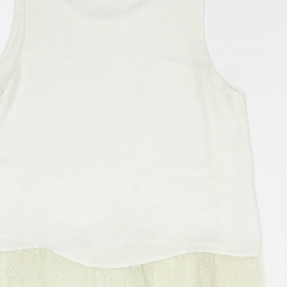 Preloved Zara Womens Ivory   Camisole Tank Size S - Label