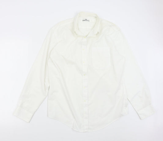 Pierre Balman Mens Ivory    Button-Up Size 15.5