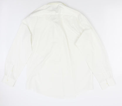 Pierre Balman Mens Ivory    Button-Up Size 15.5